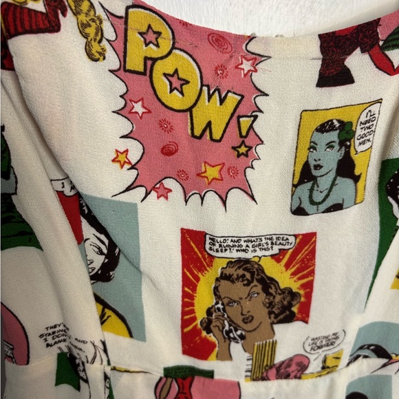 Reformation Comic Print Mini Dress - Multicolor - Picture 3 of 8